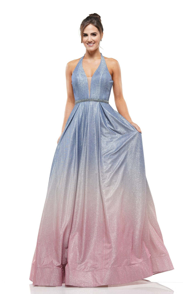 Colors Dress 2155 Dress Blue-Pink