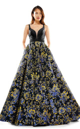 Colors Dress 2273 Dress Yellow-Royal
