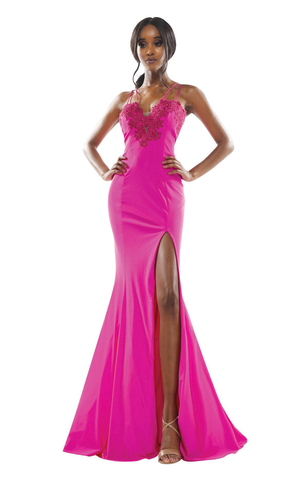 Colors Dress 2302 Dress Hot-Pink