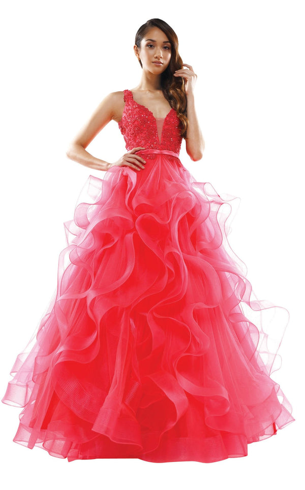 Colors Dress 2325 Dress Hot-Coral