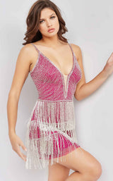 Jovani 23293 Fuchsia/Silver