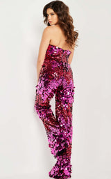 Jovani 24527 Jumpsuit Fuchsia