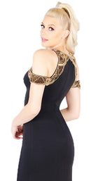 Mac Duggal 25564L Black/Gold