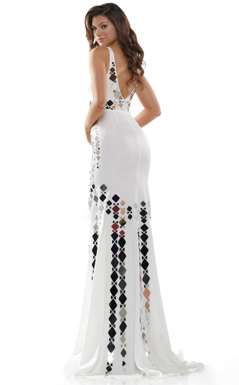 Colors Dress 2565 White-Silver