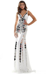Colors Dress 2565 White-Silver