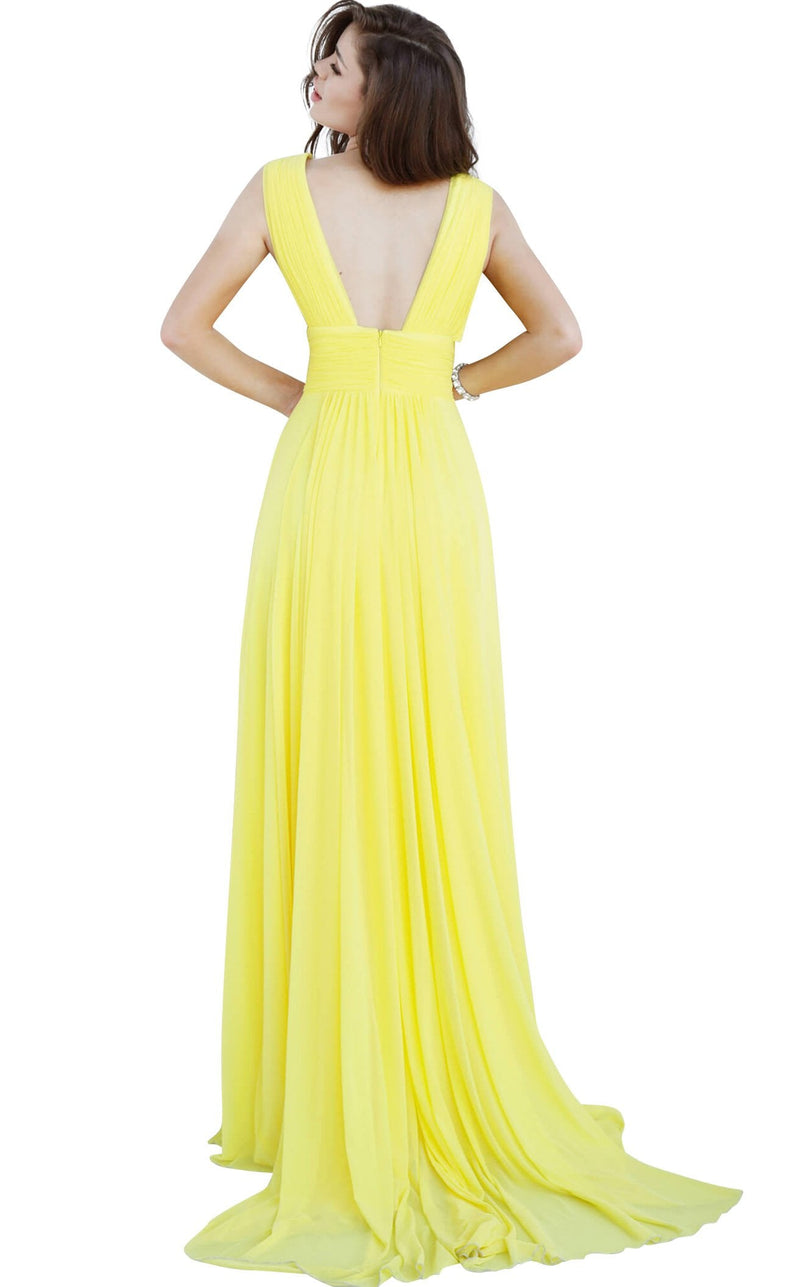 Jovani 2585 Royal-Yellow