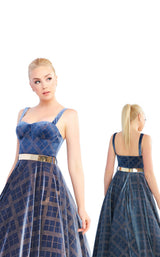 Mac Duggal 25949I Blue-Metallica
