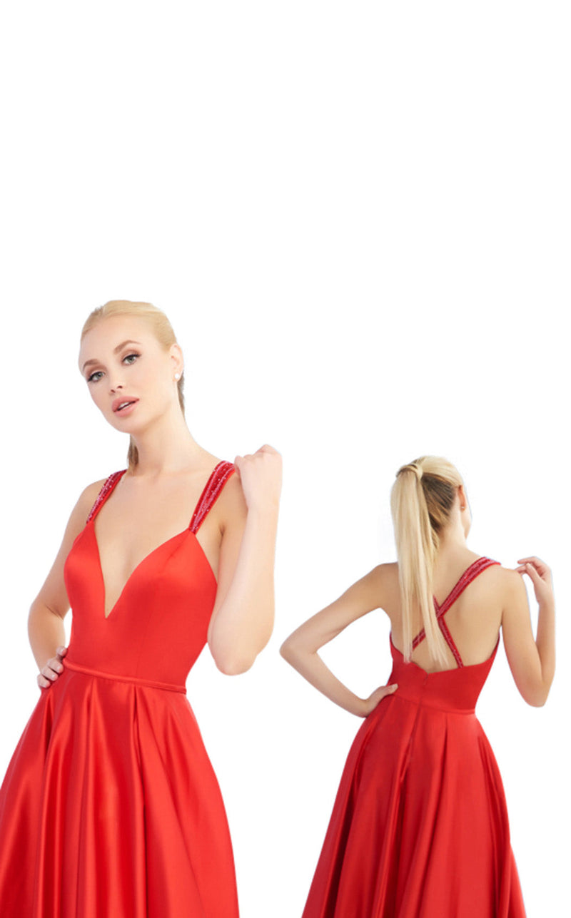 Mac Duggal 26053I Deep Red