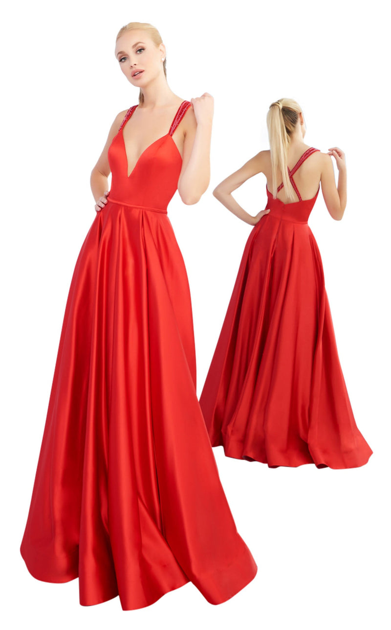 Mac Duggal 26053I Deep Red