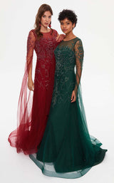 Tiara 260574 Burgundy and Emerald