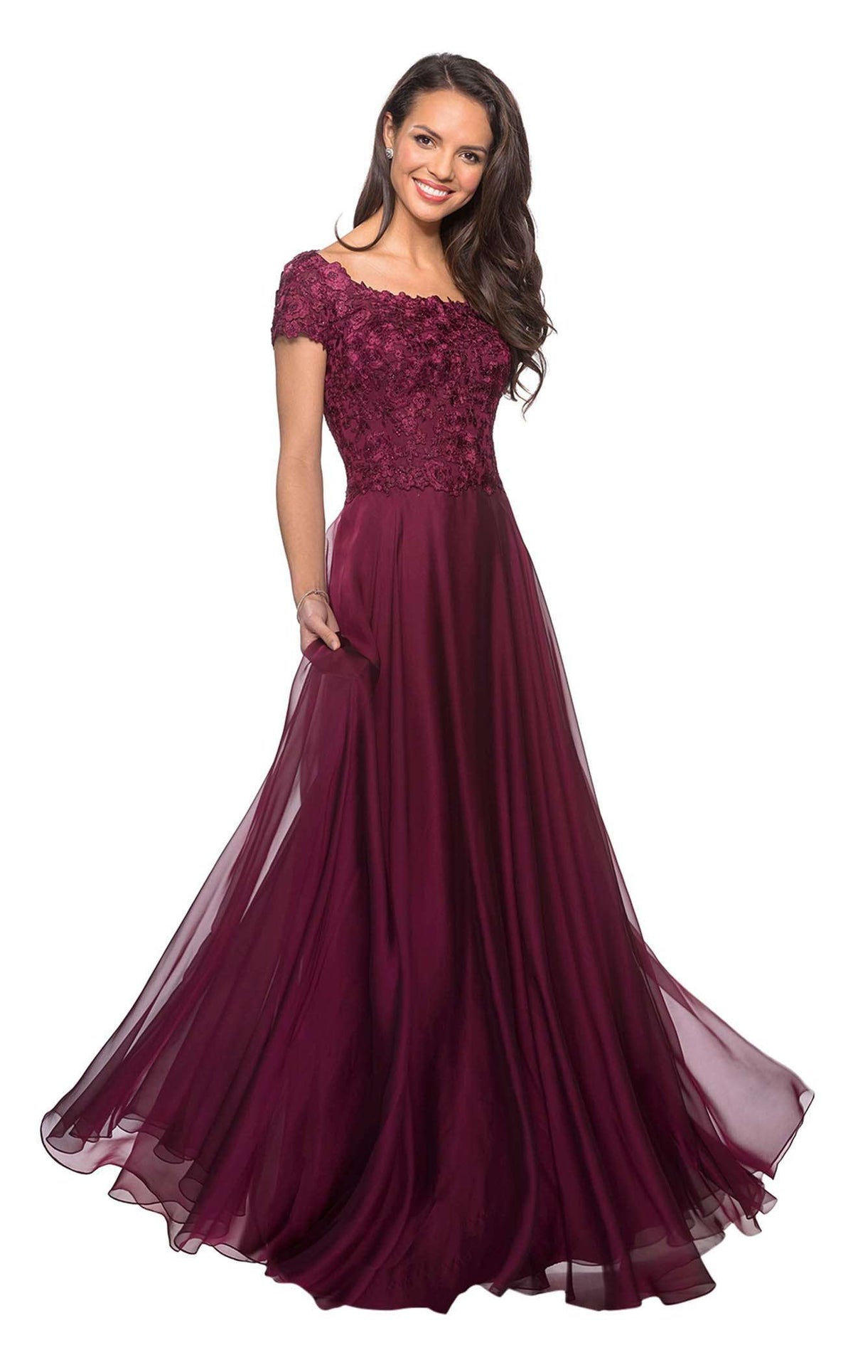 La Femme 26550 Prom Dress - Garnet