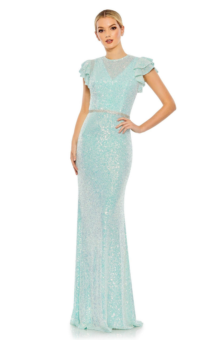 Mac duggal high neck sequin best sale gown