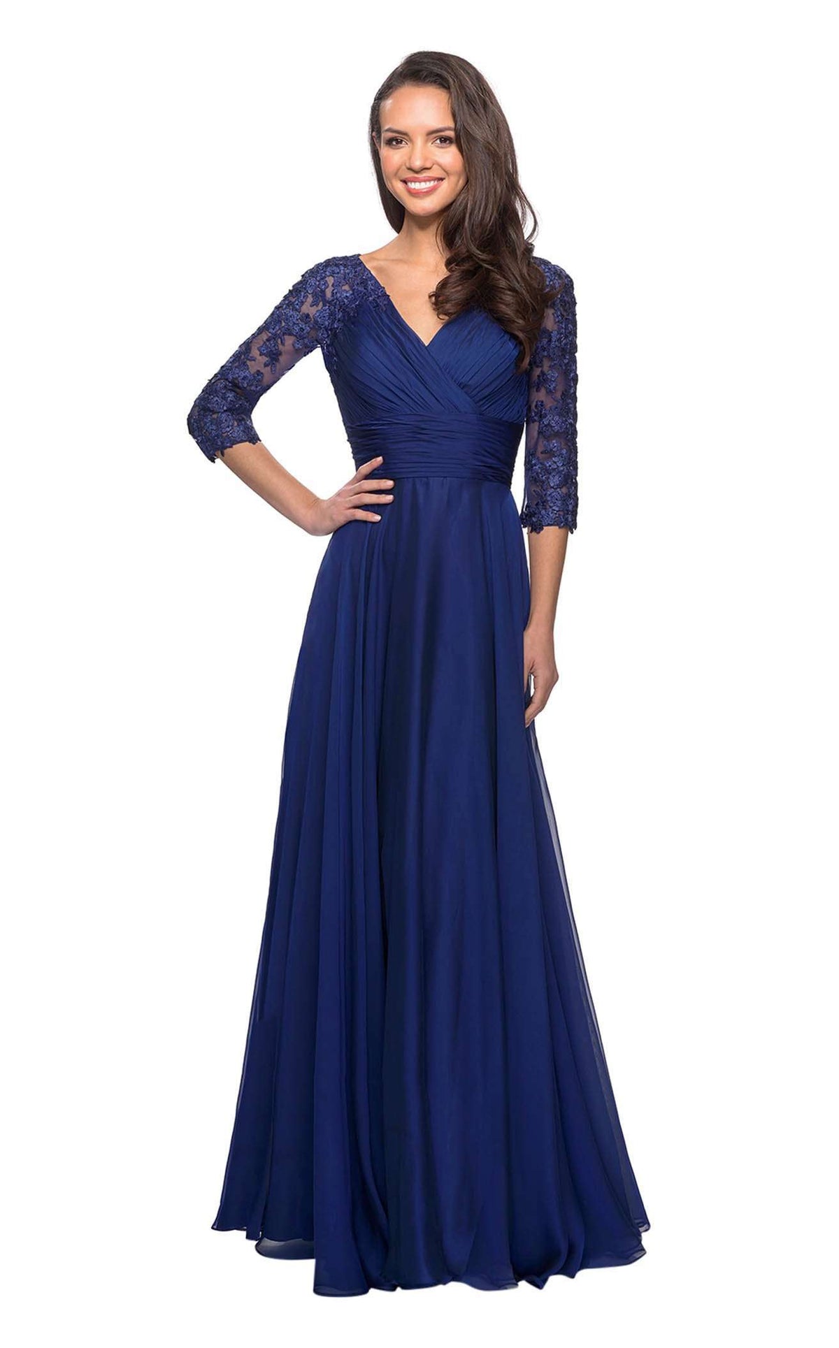 La Femme 27153 Prom Dress - Platinum