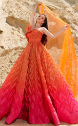 MNM Couture 2746 Fuchsia/Orange