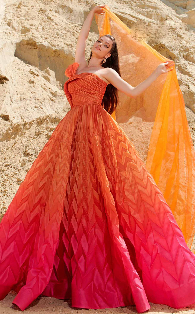 MNM Couture 2746 Fuchsia/Orange