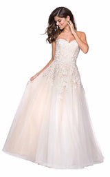 La Femme 27508 White/Nude