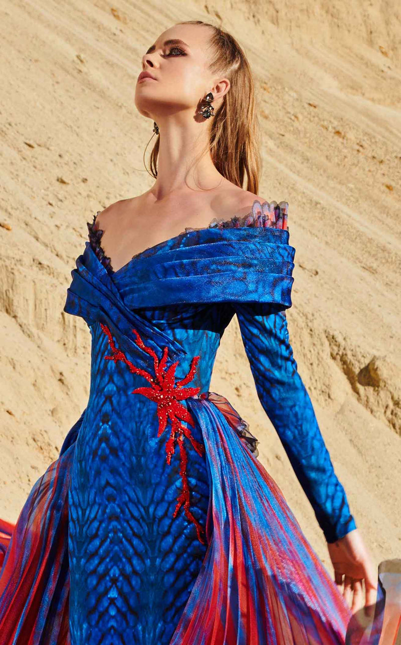 MNM Couture 2762 Blue-Red