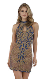 Lara 29743 Gold-Blue