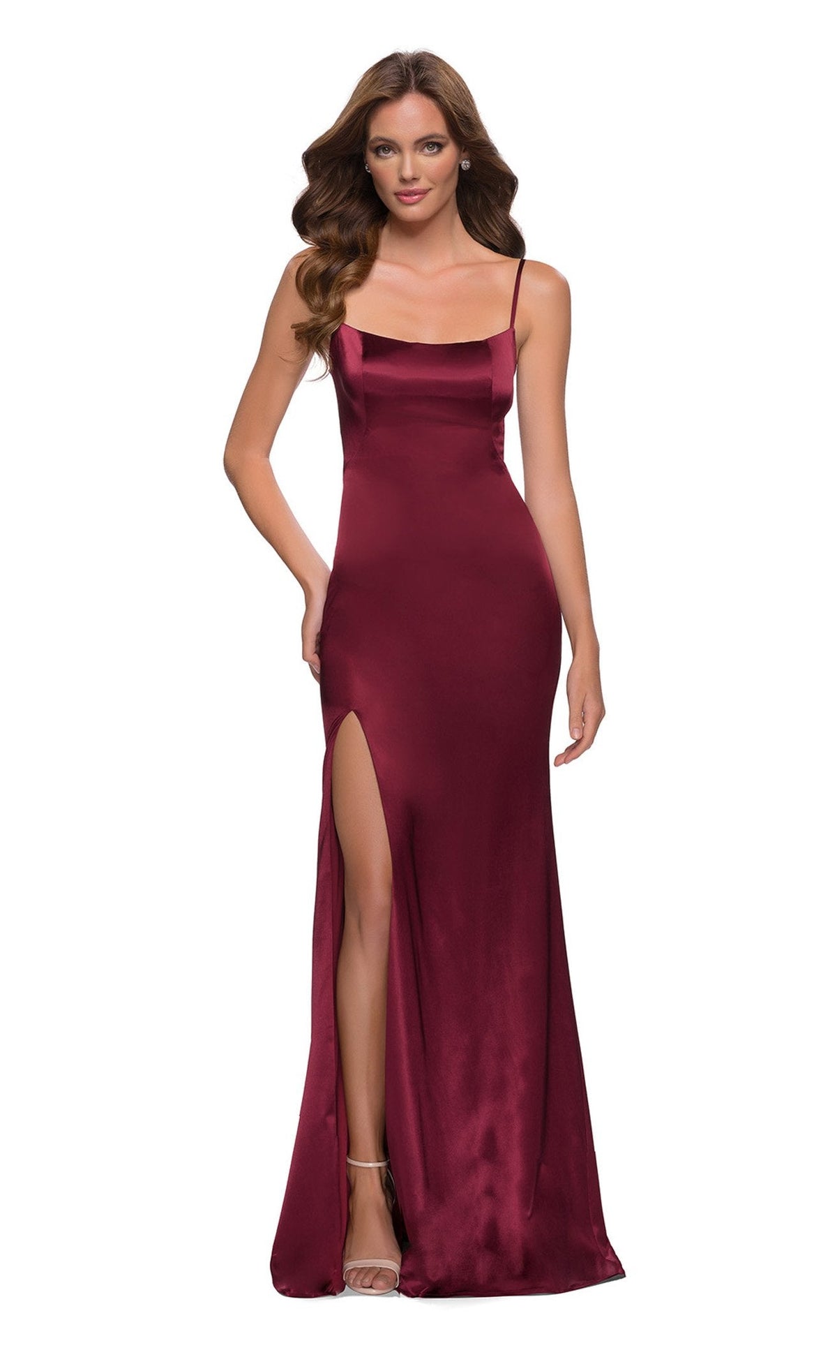 La Femme 29945 Prom Dress - Burgundy | NewYorkDress