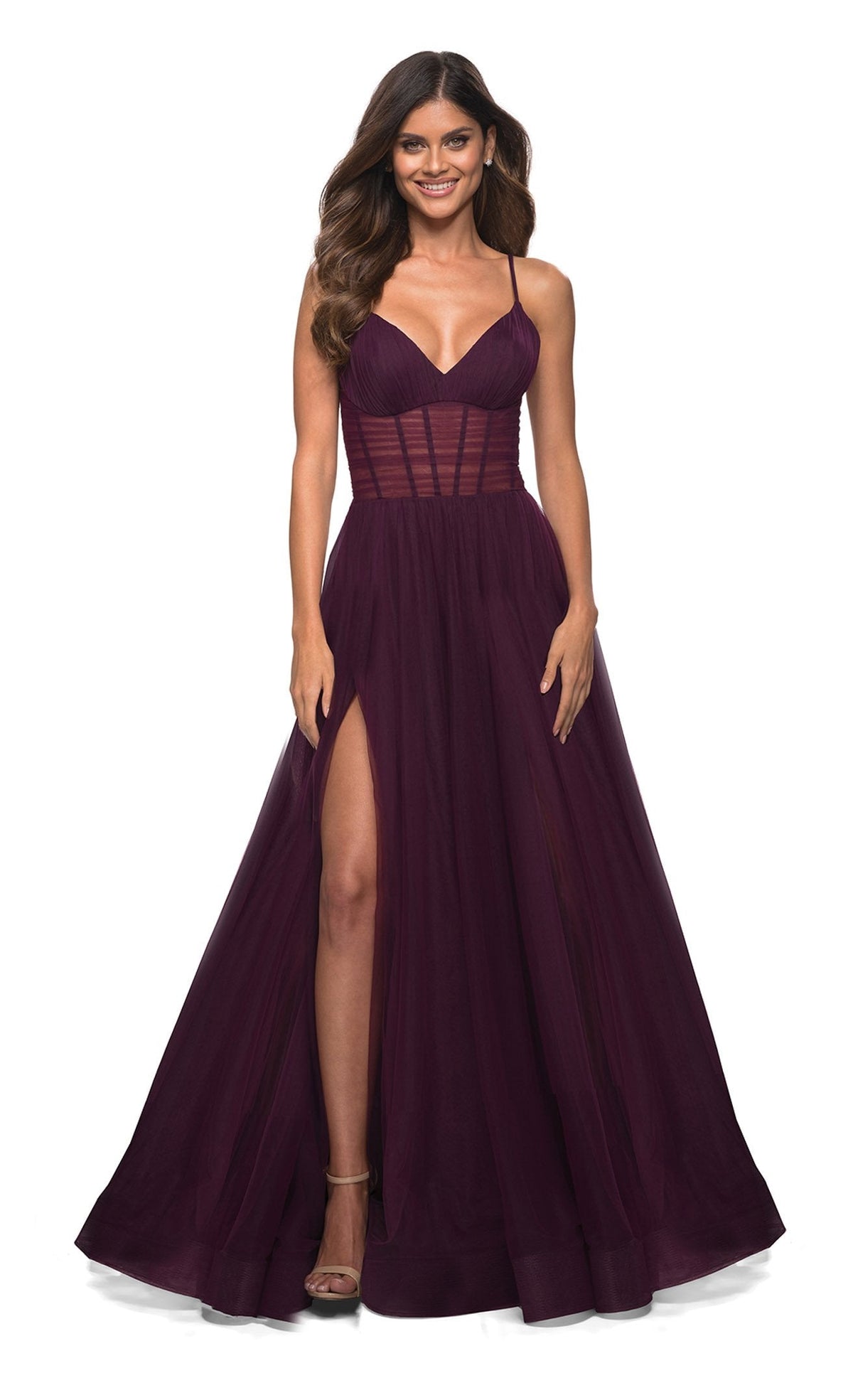 La Femme 30334 Prom Dress - Dark Berry