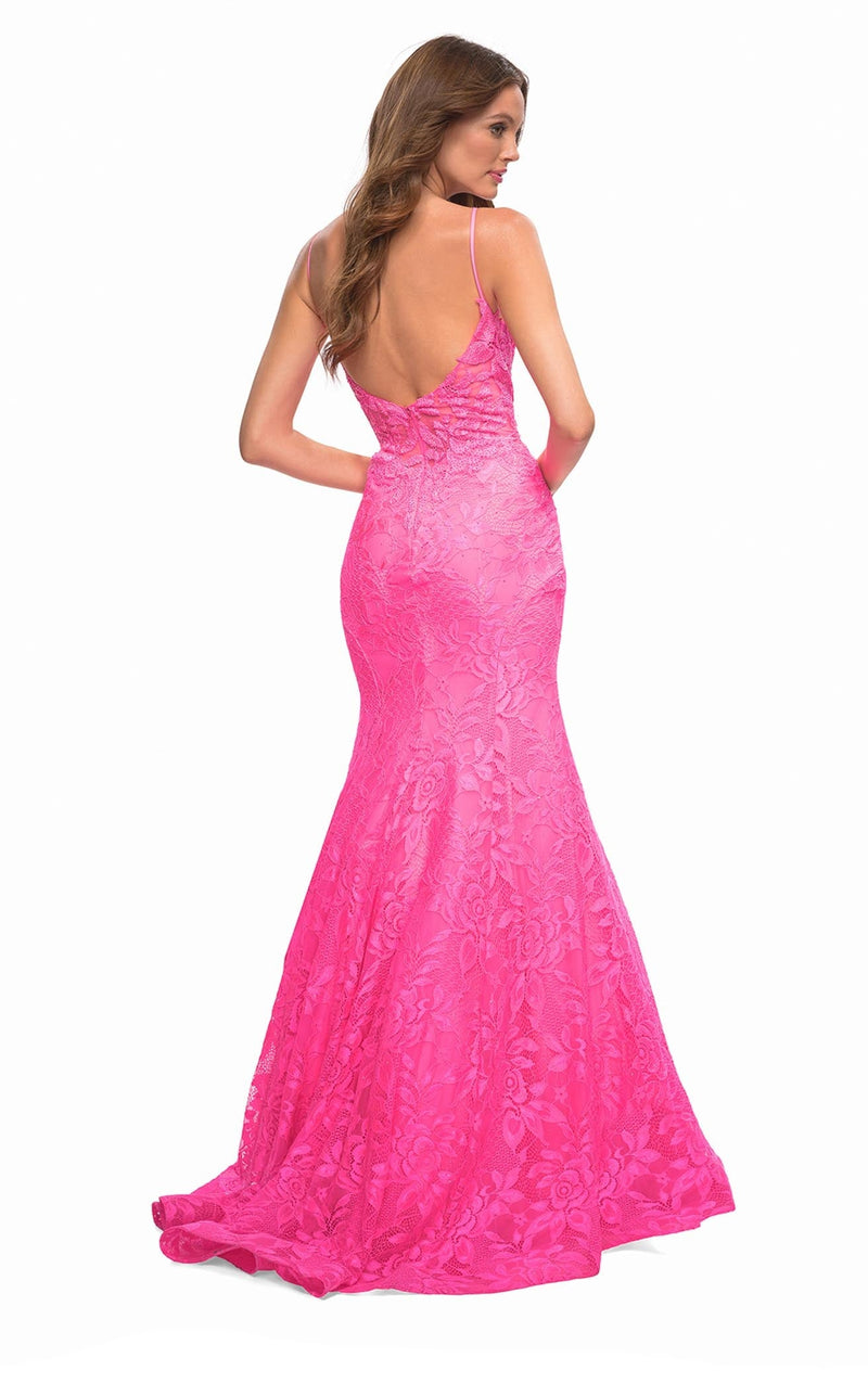 La Femme 30663 Prom Dress - Neon Pink | NewYorkDress La Femme 30663 Prom Dress - Neon Pink | NewYorkDress
