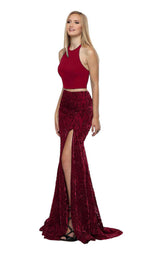 Zoey Grey 31312 Burgundy