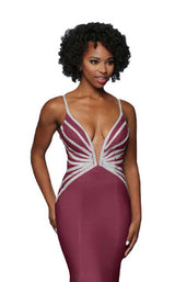 Zoey Grey 31323 Burgundy-Silver