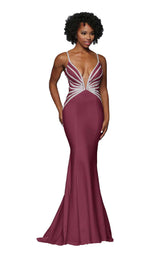 Zoey Grey 31323 Burgundy-Silver