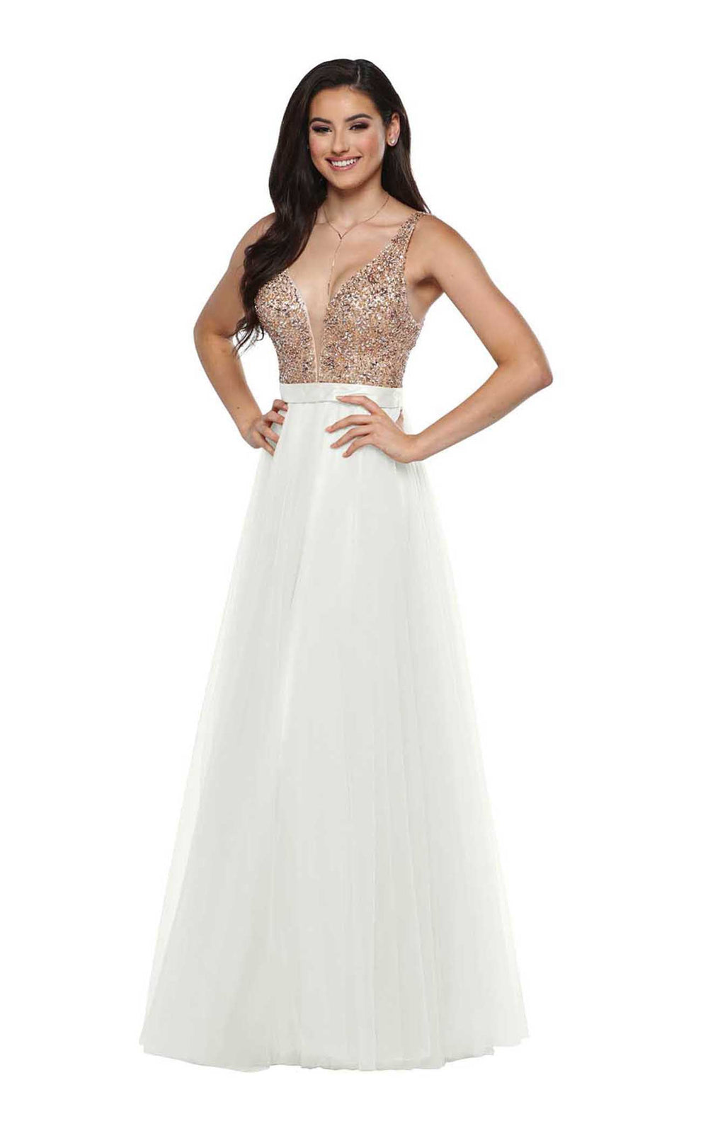Zoey Grey 31385 Ivory/Rose Gold