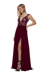 Zoey Grey 31405 Burgundy