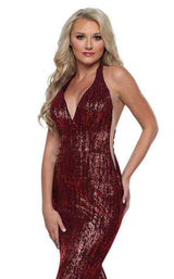 Zoey Grey 31439 Burgundy-Red