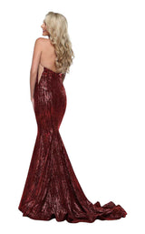 Zoey Grey 31439 Burgundy-Red