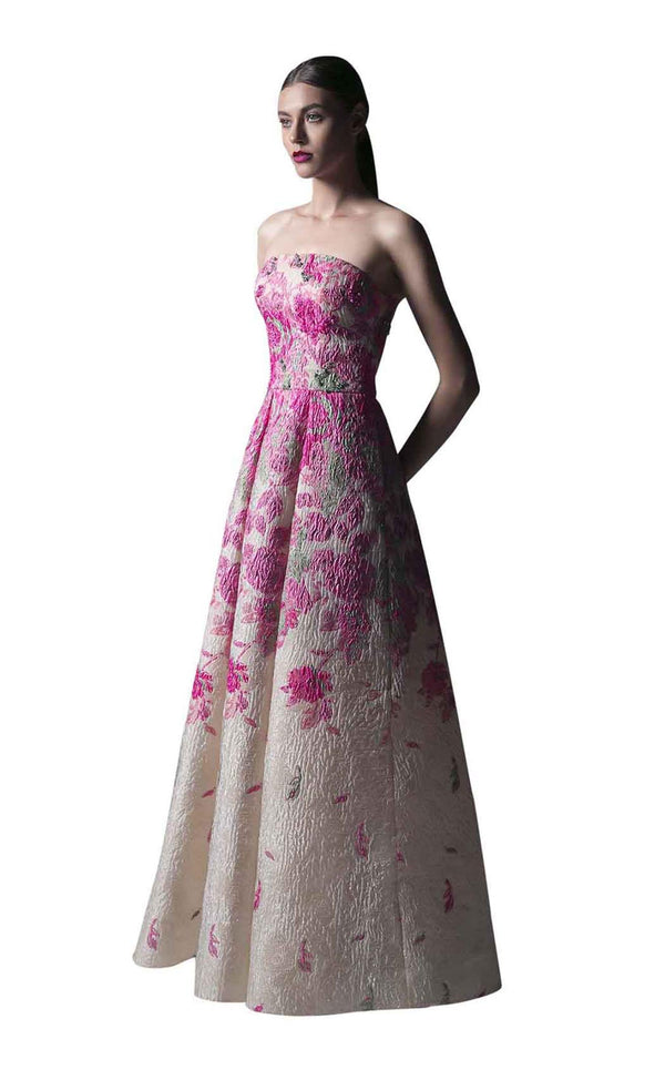 Edward Arsouni Couture SS0336 Fuchsia-Ecru