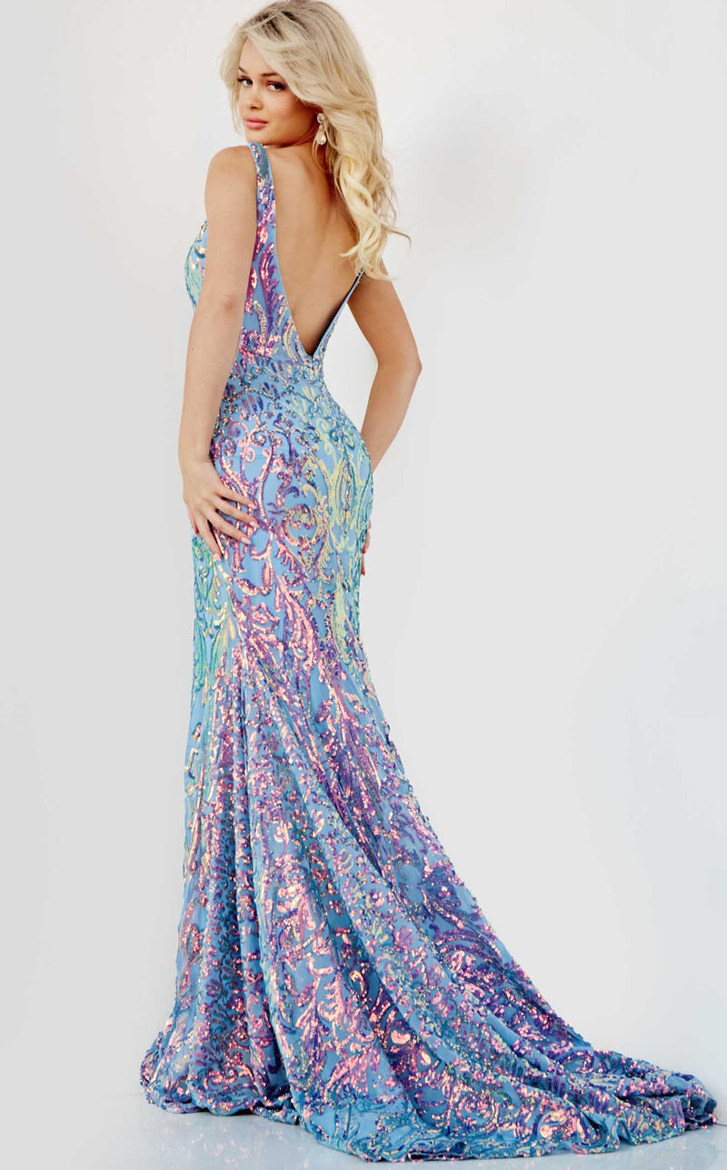 Jovani 07784 Iridescent-Blue