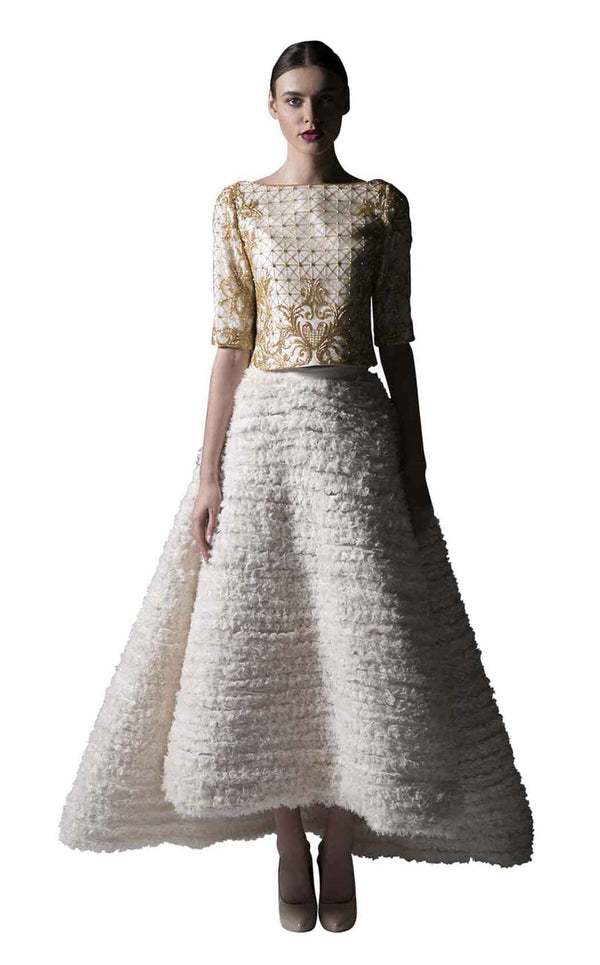 Edward Arsouni Couture SS0361 Gold-Ecru