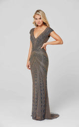 Primavera Couture 3674 Charcoal-Gold