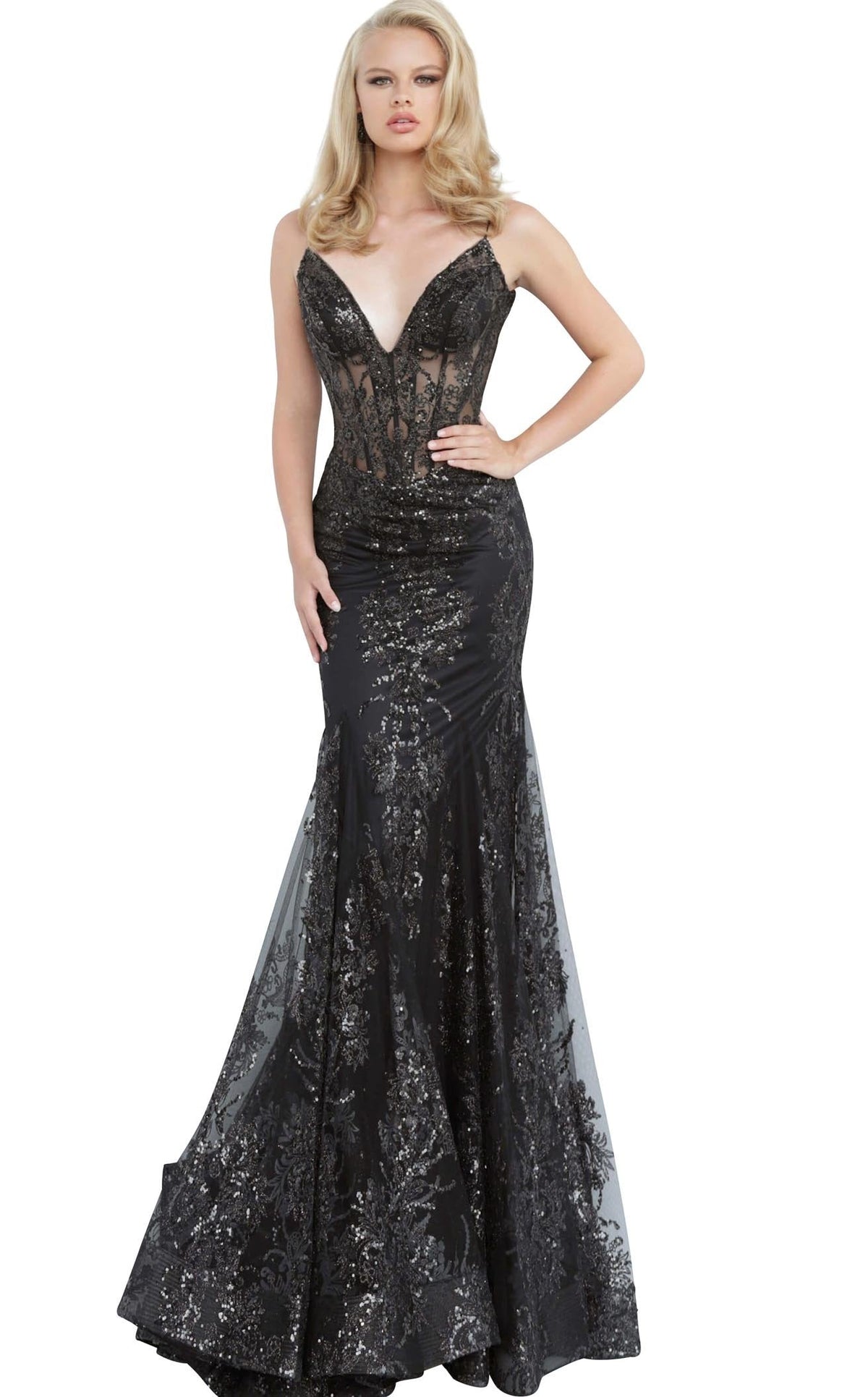 Jovani 3675 Women's Formal Evening & Wedding Guest Dress - Plum