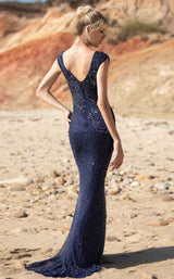 Primavera Couture 3682 Midnight-With-Shawl