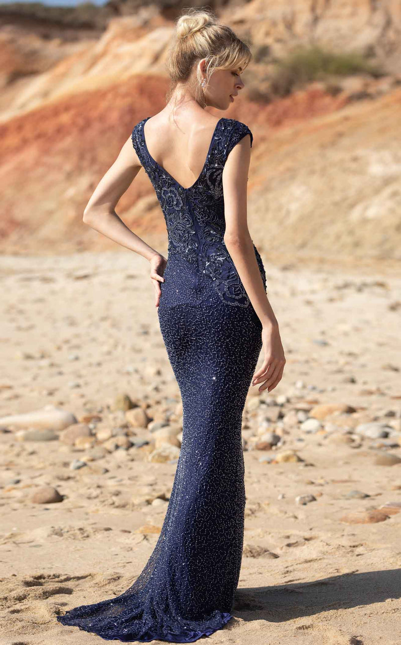 Primavera Couture 3682 Midnight-With-Shawl