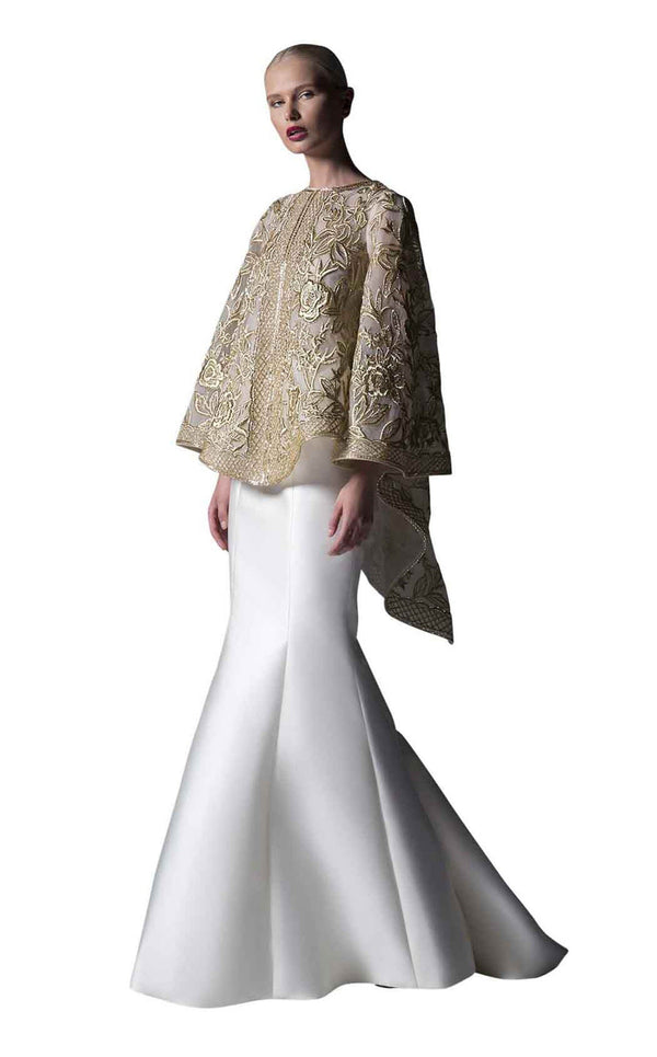 Edward Arsouni Couture SS0371 Ecru-Gold