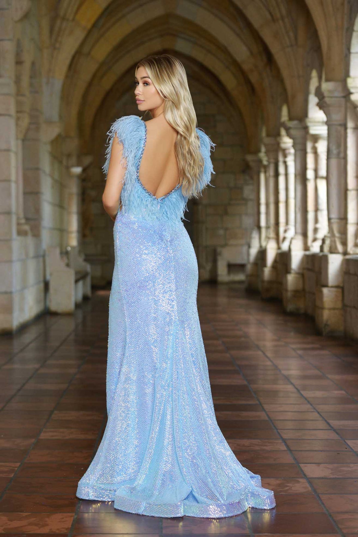 Ava Presley 38896 Prom Dress - Powder Blue