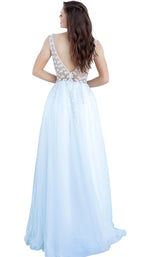 Jovani 3958 Light Blue/Silver