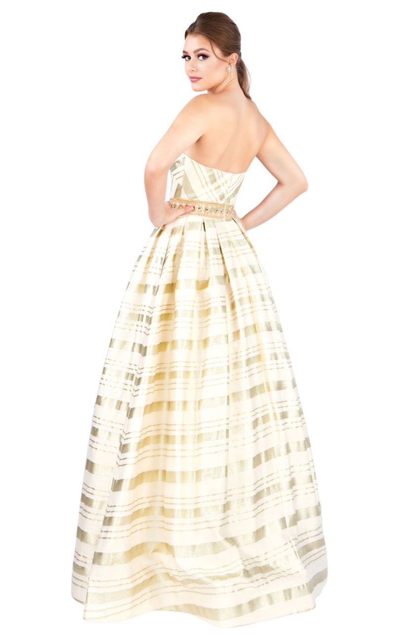 Mac Duggal 40883H Ivory/Gold