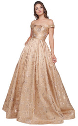Mac Duggal 40893H Champagne