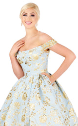 Mac Duggal 40893H Golden-Blue