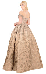 Mac Duggal 40893H Golden-Blue
