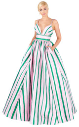 Mac Duggal 40899H Pink Multi