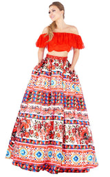 Mac Duggal 40901H Red Multi