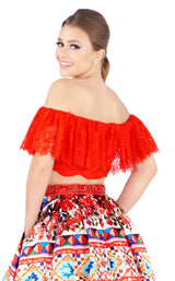 Mac Duggal 40901H Red Multi