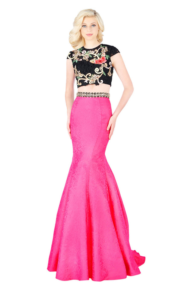 Cassandra Stone 40904A Hot Pink/Black